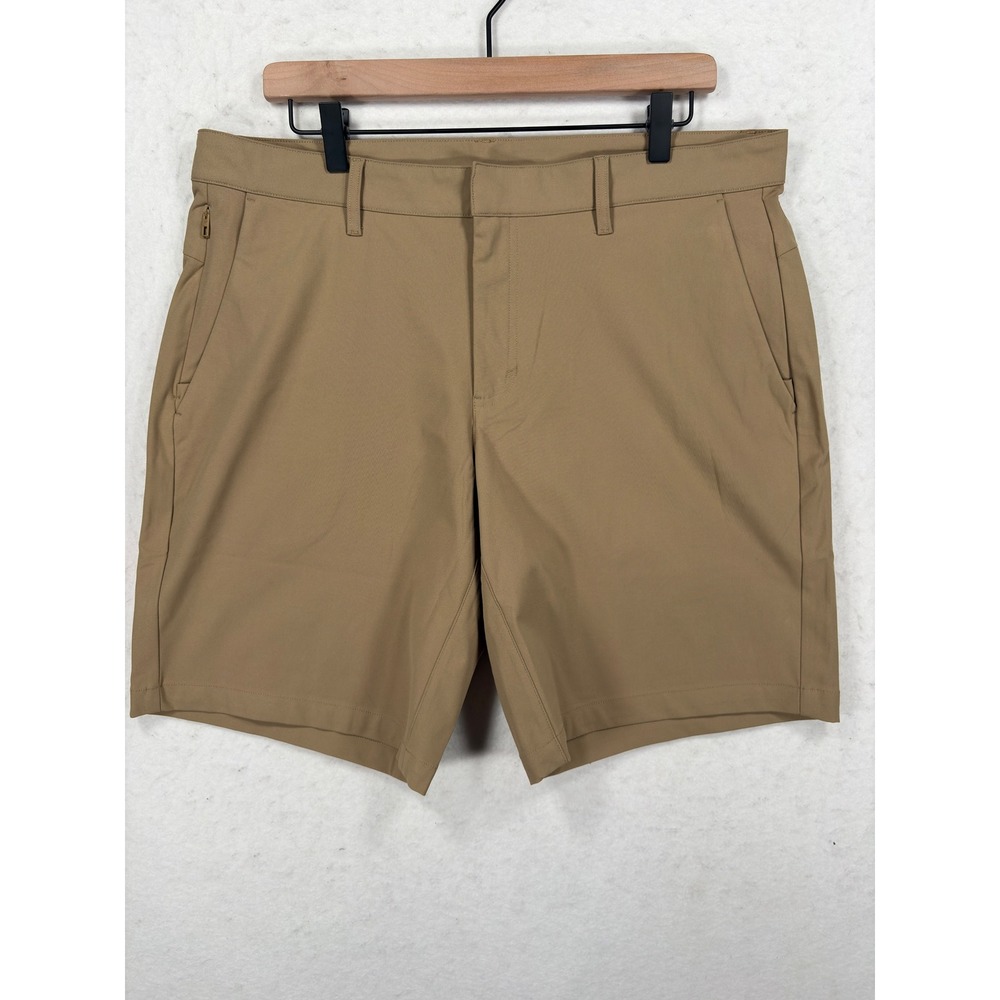 Fabletics Mens Tan Khaki Performance Golf Shorts Size 36 SO2500535-1726-13600
